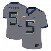 West Virginia Mountaineers 5 Chris Chugunov Gray College Football Jersey Dzhi,baseball caps,new era cap wholesale,wholesale hats